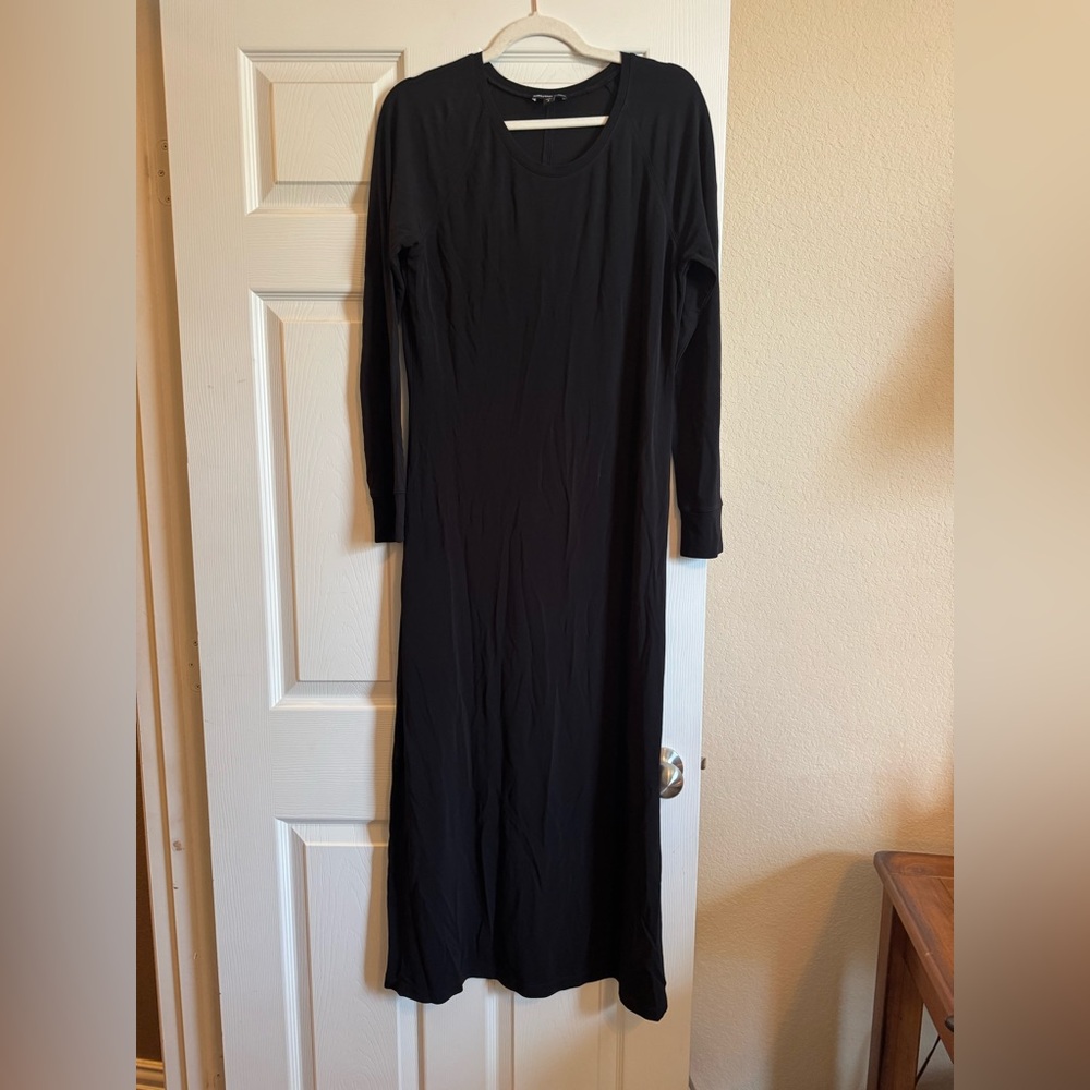 James Perse Classic Black Long Sleeve Dress